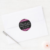 Sticker Rond Merci Sweet 16 Hollywood Glam rose (Enveloppe)