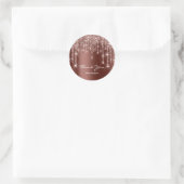 Sticker Rond Merci Sweet 16e Rose nuptiale Brown (Sac)