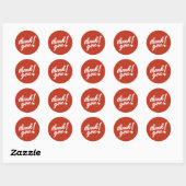 Sticker Rond Merci Texas Style! (Feuille)