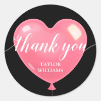 Merci Texte Coeur rose Ballons