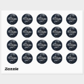 Sticker Rond Merci Texte noir Ballons d'anniversaire (Feuille)