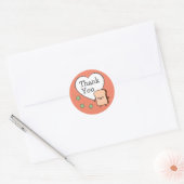 Sticker Rond Merci Toast Cute (Enveloppe)