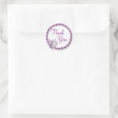 Sticker Rond Merci/Tourbillon pourpre (Sac)