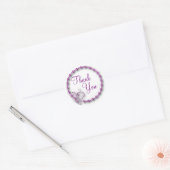 Sticker Rond Merci/Tourbillon pourpre (Enveloppe)