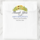 Sticker Rond Merci tournesol (Sac)