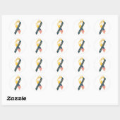 Sticker Rond Merci Un Soldat (Feuille)