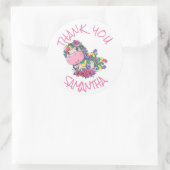 Sticker Rond Merci Unicorn Party Purple (Sac)