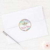 Sticker rond Merci Unicorne (Enveloppe)