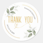 Sticker Rond Merci verdoyant mariage privilégier les espaces pe (Devant)