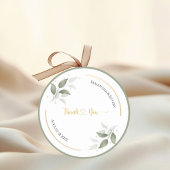 Sticker Rond Merci verdoyant mariage privilégier les espaces pe