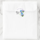 Sticker rond Merci violet élégant (Sac)