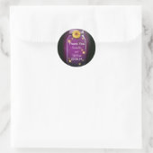 Sticker Rond merci violet rustique whimsical mason jar (Sac)