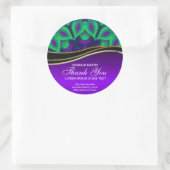 Sticker rond Merci violet vert délice (Sac)