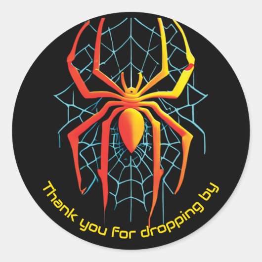 Sticker Rond Merci Web déplaisant Spider (Devant)