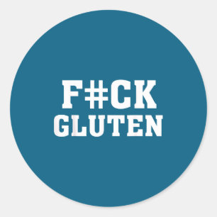 Sticker Rond Merde au Gluten - Pour - Citation Drôle de Gluten