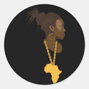 Sticker Rond Mère Afrique