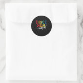 Sticker Rond Mère Art Dance Maman Squad Anniversaire (Sac)