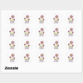 Sticker Rond Mère attendue en mars (Feuille)