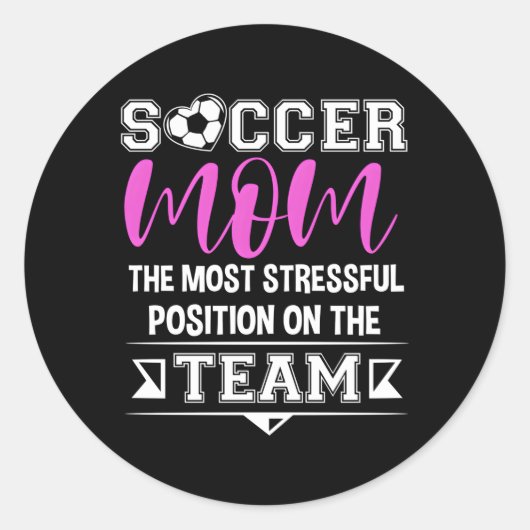 Sticker Rond Mère de football Gameday Soccer Maman (Devant)