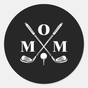 Sticker Rond Mère de golf drôle Par Tee citation de golf assort