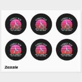 Sticker Rond Mère de gymnaste (Feuille)