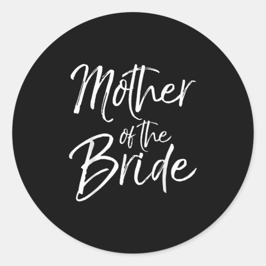 Sticker Rond Mère De La Chemise De Mariée (Devant)