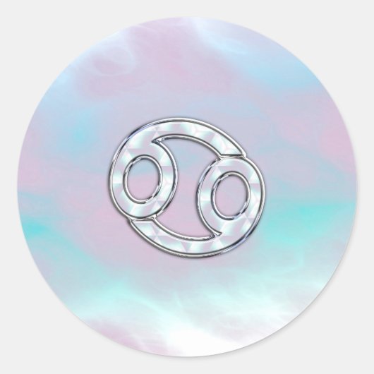 Sticker Rond Mère de Pearl Style cancer Zodiac (Devant)