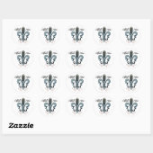Sticker Rond mère d'huile (Feuille)