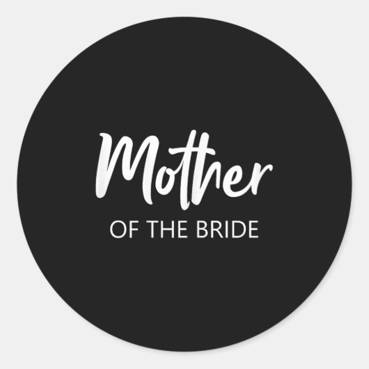 Sticker Rond Mère Du Mariage De Mariée _1 (Devant)