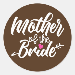 Sticker Rond Mère Du Mariage De Mariée Bachelorette