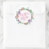 Sticker Rond Mère du Mariage de mariée | Sceau à coller (Sac)