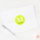 Sticker Rond Mère Du Mariage Groom Fluorescent Jaune (Enveloppe)