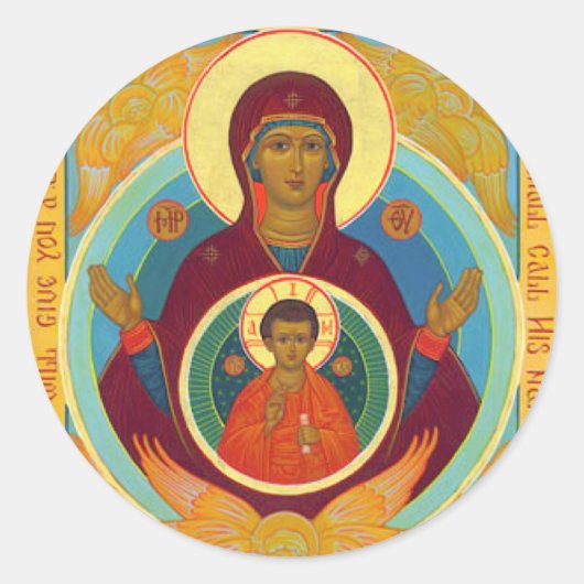 Sticker Rond Mère du signe (Devant)