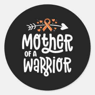 Sticker Rond Mère D'Un Guerrier Mère Famille Leucémie Cancer Aw