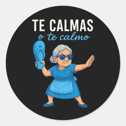Sticker Rond Mère espagnole mexicaine drôle (Devant)