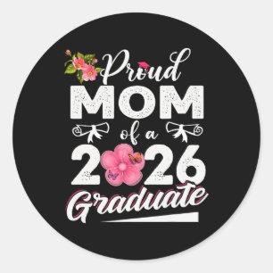 Sticker Rond Mère fière d'un élève de la promotion 2026 Senior