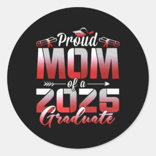 Sticker Rond Mère fière d'un élève de la promotion 2026 Senior