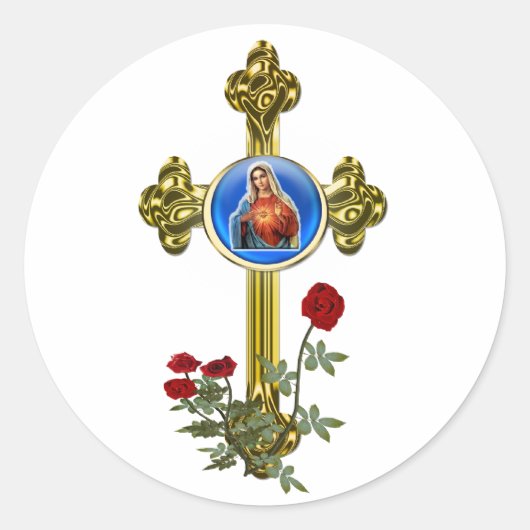 Sticker Rond Mère MAry (Devant)
