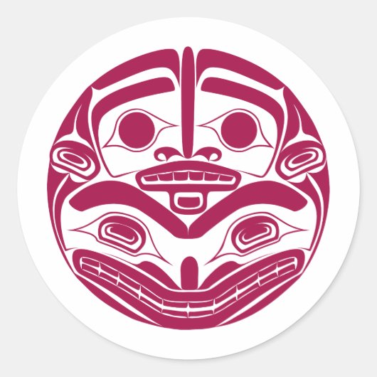 Sticker Rond 'Mère Ours' (Devant)