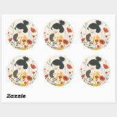 Sticker Rond Mère serrant son fils (Feuille)