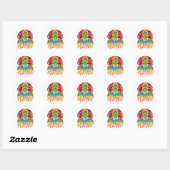 Sticker Rond Mère Zombie Halloween Maman Maman Maman Mombie (Feuille)