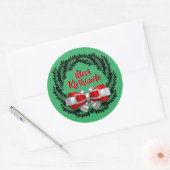 Sticker Rond Meri Kirihimete Maori Joyeux Noël (Enveloppe)