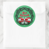 Sticker Rond Meri Kirihimete Maori Joyeux Noël (Sac)