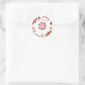 Sticker Rond meri krismas (Sac)