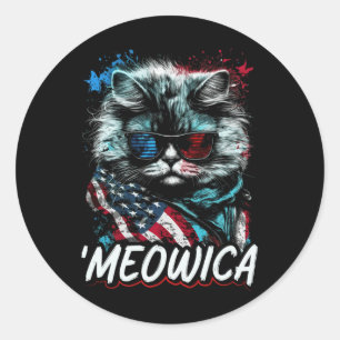 Sticker Rond Merica Patriotic Perse