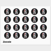 Sticker Rond Merica Trump 4 juillet heureux Trump Drapeau améri (Feuille)