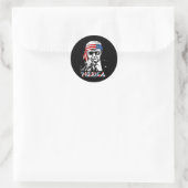 Sticker Rond Merica Trump 4 juillet heureux Trump Drapeau améri (Sac)