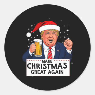 Sticker Rond Merica Trump redonne sa grandeur à Noël