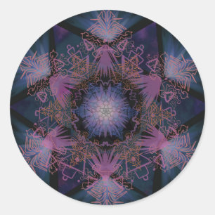 Sticker Rond Merkabah Mandala Motif
