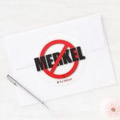 Sticker Rond Merkel DOIT partir ! (Enveloppe)
